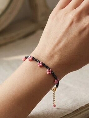Handcrafted Beaded Floral Bracelet